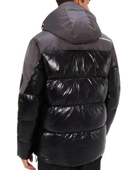 Abrigo Ellesse Cimini negro y gris para hombre
