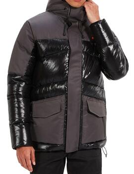 Abrigo Ellesse Cimini negro y gris para hombre