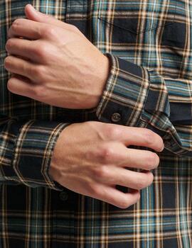 Camisa Superdry Vintage de cuadros oscuros