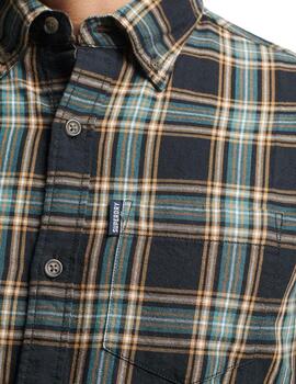 Camisa Superdry Vintage de cuadros oscuros
