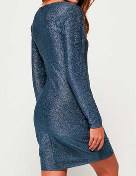 Vestido Superdry Mia Shimmer azul para mujer