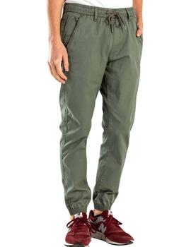 Pantalón Reell verde militar estilo jogger