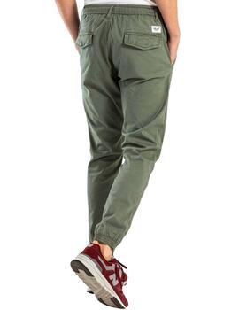 Pantalón Reell verde militar estilo jogger