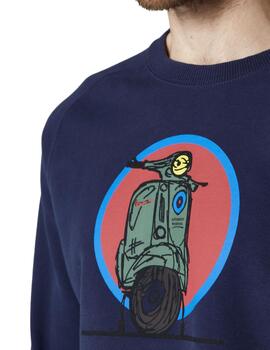 Sudadera Vespa Altona Dock azul marino