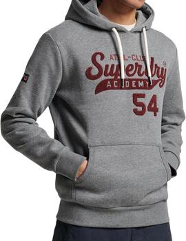 Sudadera Superdry gris oscura con capucha