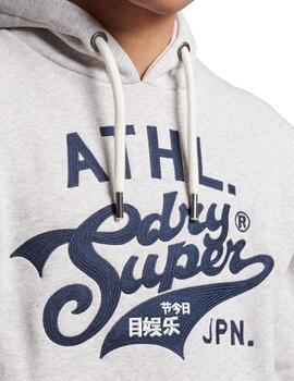 Sudadera Superdry gris clara para hombre