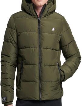 Cazadora Superdry Sports Puffer verde para hombre