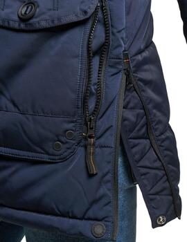 Parka Superdry Chinook azul marino para hombre