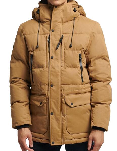 Abrigo Superdry Expedition camel para hombre