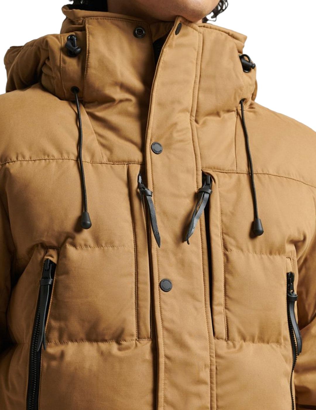 Abrigo Superdry Expedition camel para hombre