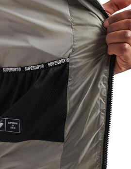Plumífero Superdry gris para hombre