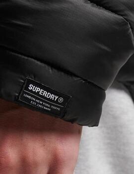 Plumífero Superdry negro para hombre