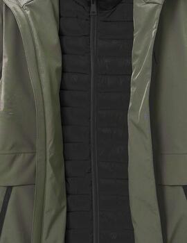 Abrigo Tanta Flako verde khaki para hombre