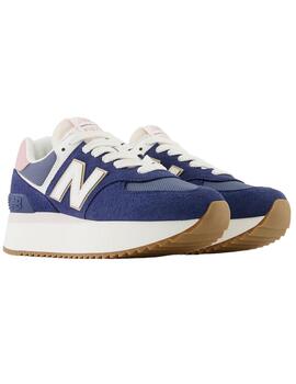 Zapatillas New Balance 574 con plataforma azul marino