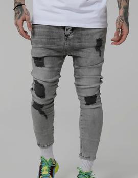 Siksilk gris para hombre