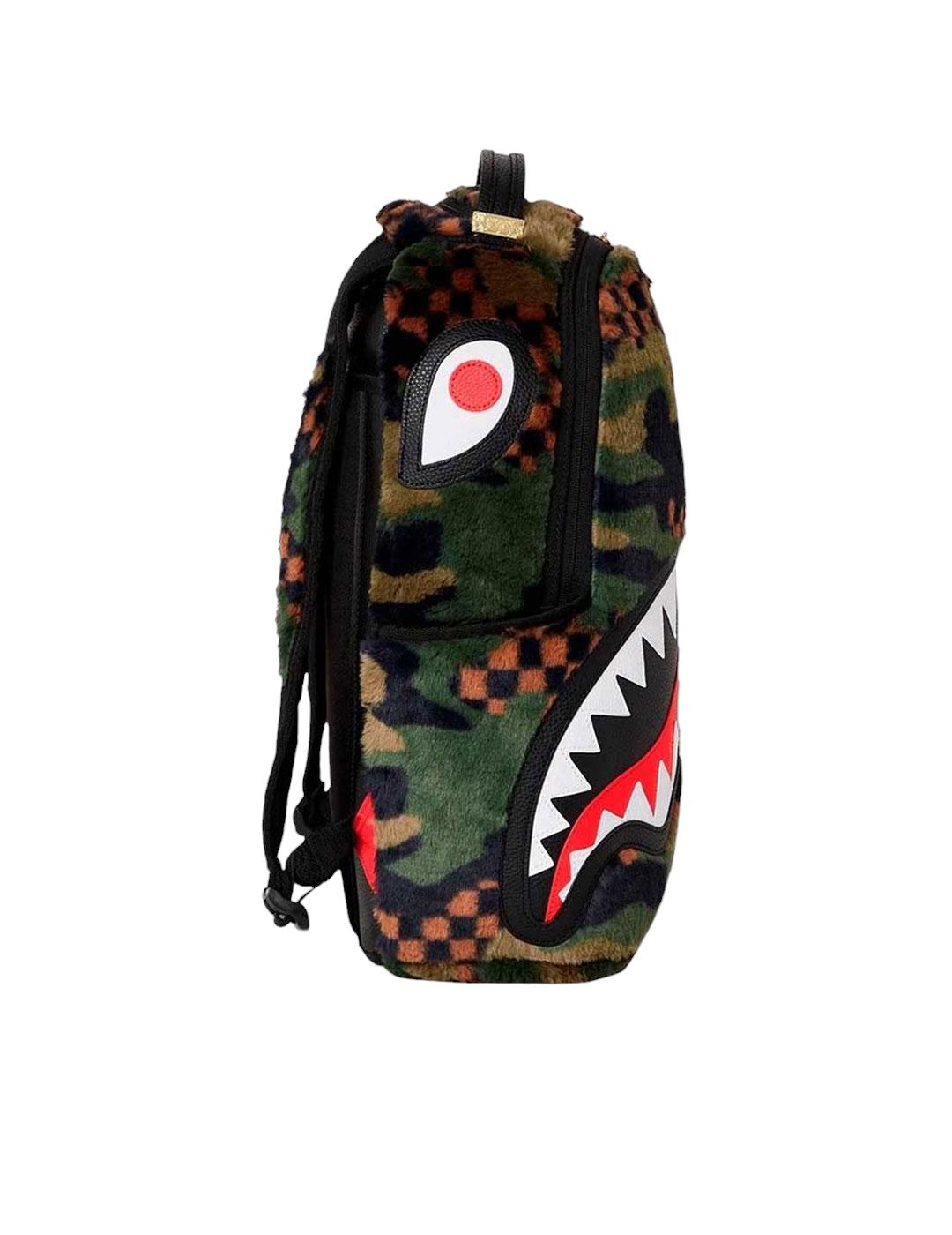 Mochila Sprayground de pelo Green 3 AM Fur Backpack