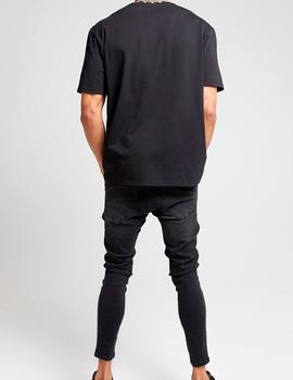 Vaquero Siksilk negro cintura elástica para hombre