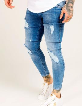 Vaquero Siksilk Distressed Skinny para hombre