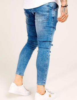 Vaquero Siksilk Distressed Skinny para hombre