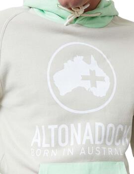 Sudadera Altona Dock Australia bicolor beige verde