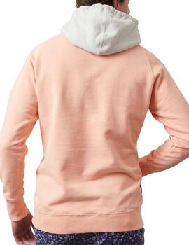 Sudadera Altona Dock salmón con capucha gris