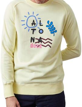 Sudadera Altona Dock amarilla con dibujos