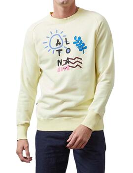 Sudadera Altona Dock amarilla con dibujos