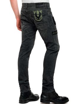 Tejano Replay Parches gris para hombre