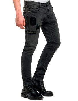 Tejano Replay Parches gris para hombre