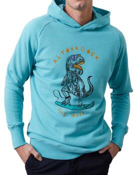 Sudadera Altona Dock turquesa del dinosaurio