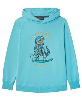 Sudadera Altona Dock turquesa del dinosaurio