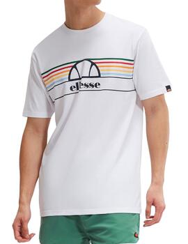 Camiseta Ellesse Lentamente blanca a rayas