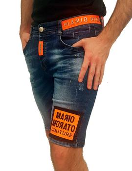 Pantalón corto Mario Morato parche naranja hombre
