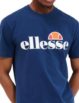 Camiseta básica Ellesse azul marino logo grande