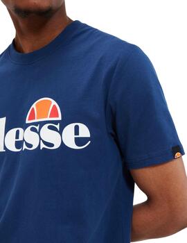 Camiseta básica Ellesse azul marino logo grande