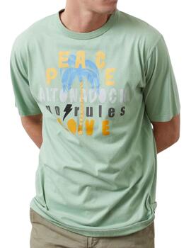 Camiseta Altona Dock Peace verde para hombre