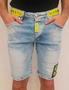 Pantalón corto Mario Morato cintura amarilla