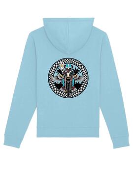 Sudadera Buddy Beverly Hills azul con capucha