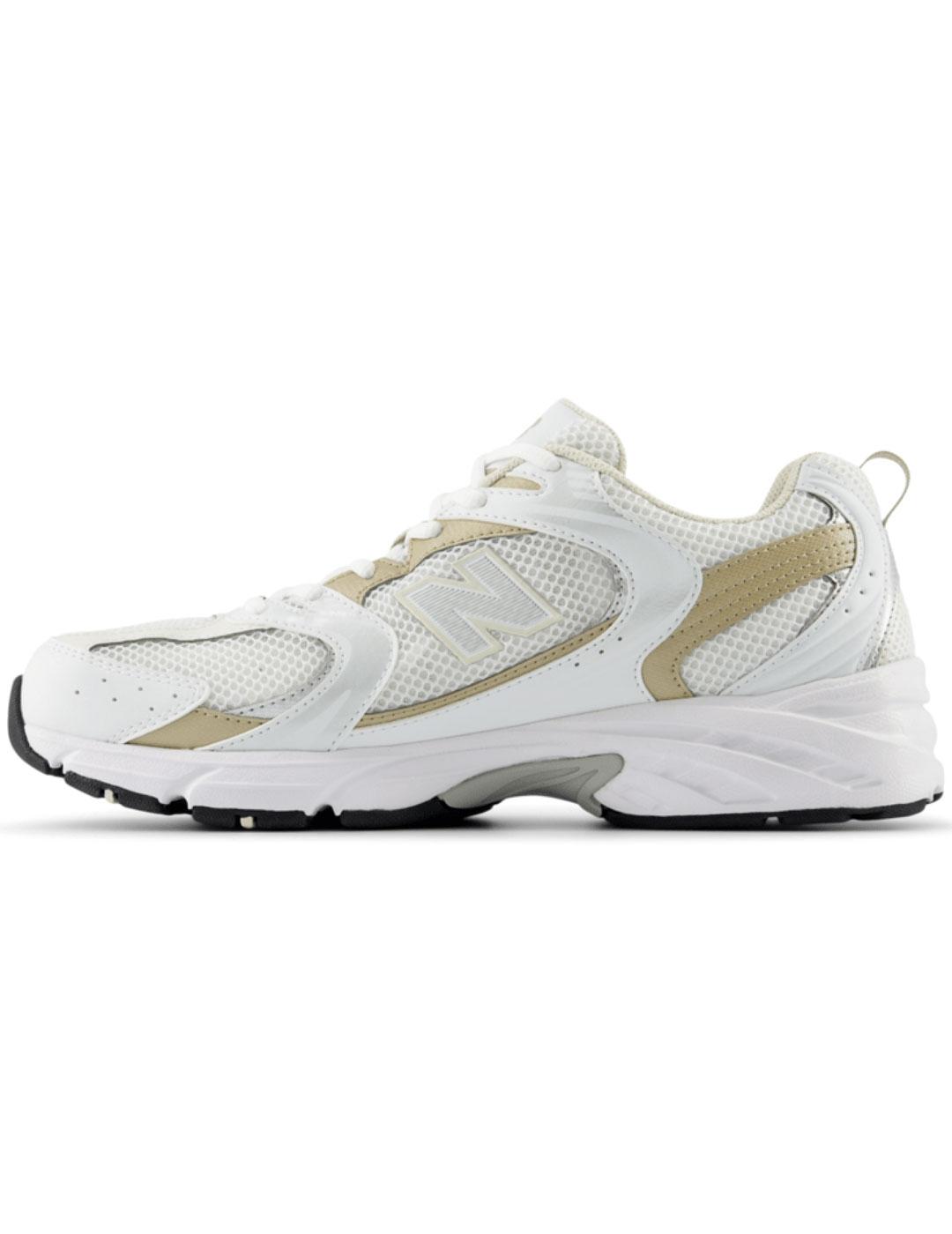 Zapatillas New Balance 530 blancas con beige