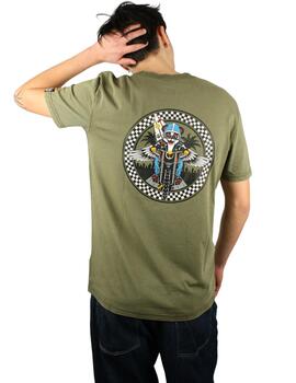 Camiseta Buddy Beverly Hills verde desgastado