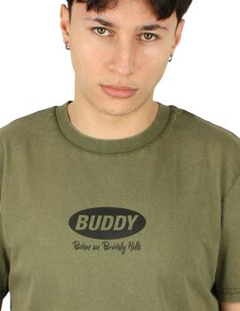 Camiseta Buddy Beverly Hills verde desgastado