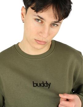 Sudadera Crew Buddy HD verde khaki para chico