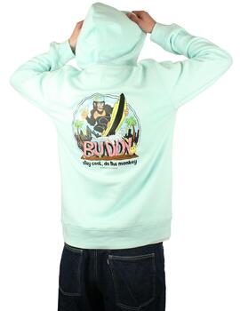 Sudadera Buddy Monkey turquesa para hombre