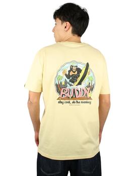 Camiseta Buddy Monkey amarilla para hombre