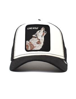 Gorra Goorin Bros Lone Wolf blanca y negra
