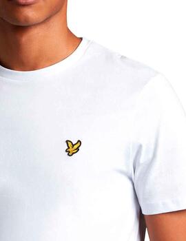 Camiseta Lyle & Scott blanca lisa para hombre