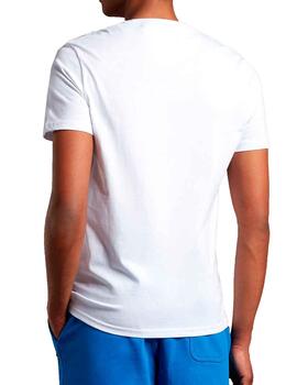 Camiseta Lyle & Scott blanca lisa para hombre