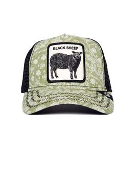 Gorra Goorin Bros Black Sheep verde estampada