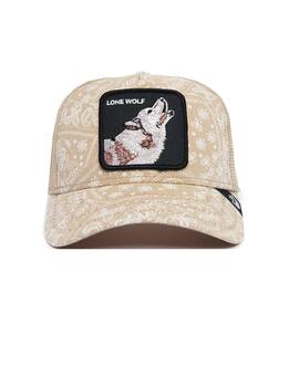 Gorra Goorin Bros Lone Wolf beige estampada