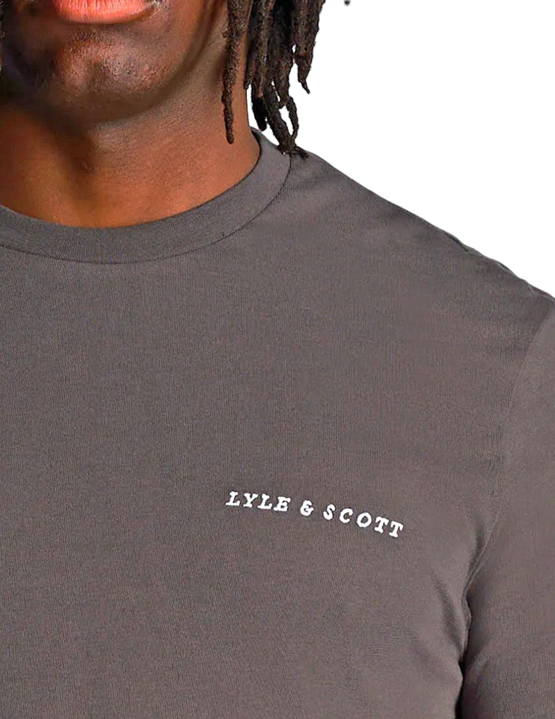 Camiseta básica Lyle Scott gris oscura para hombre